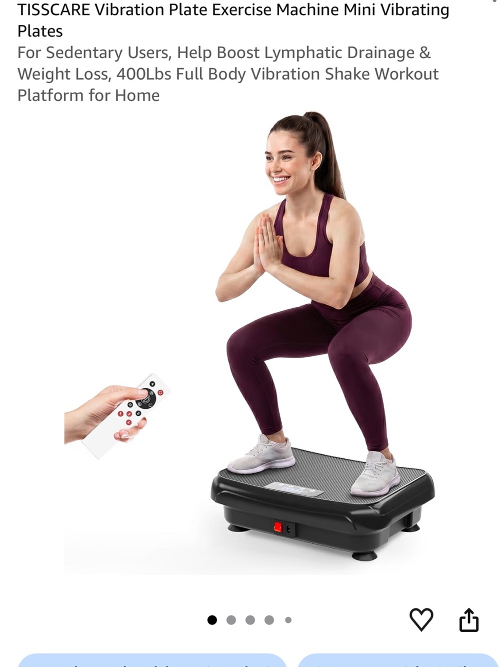Black Full-Body Vibration Plate with Remote Control